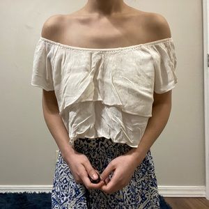 Off shoulder crop top